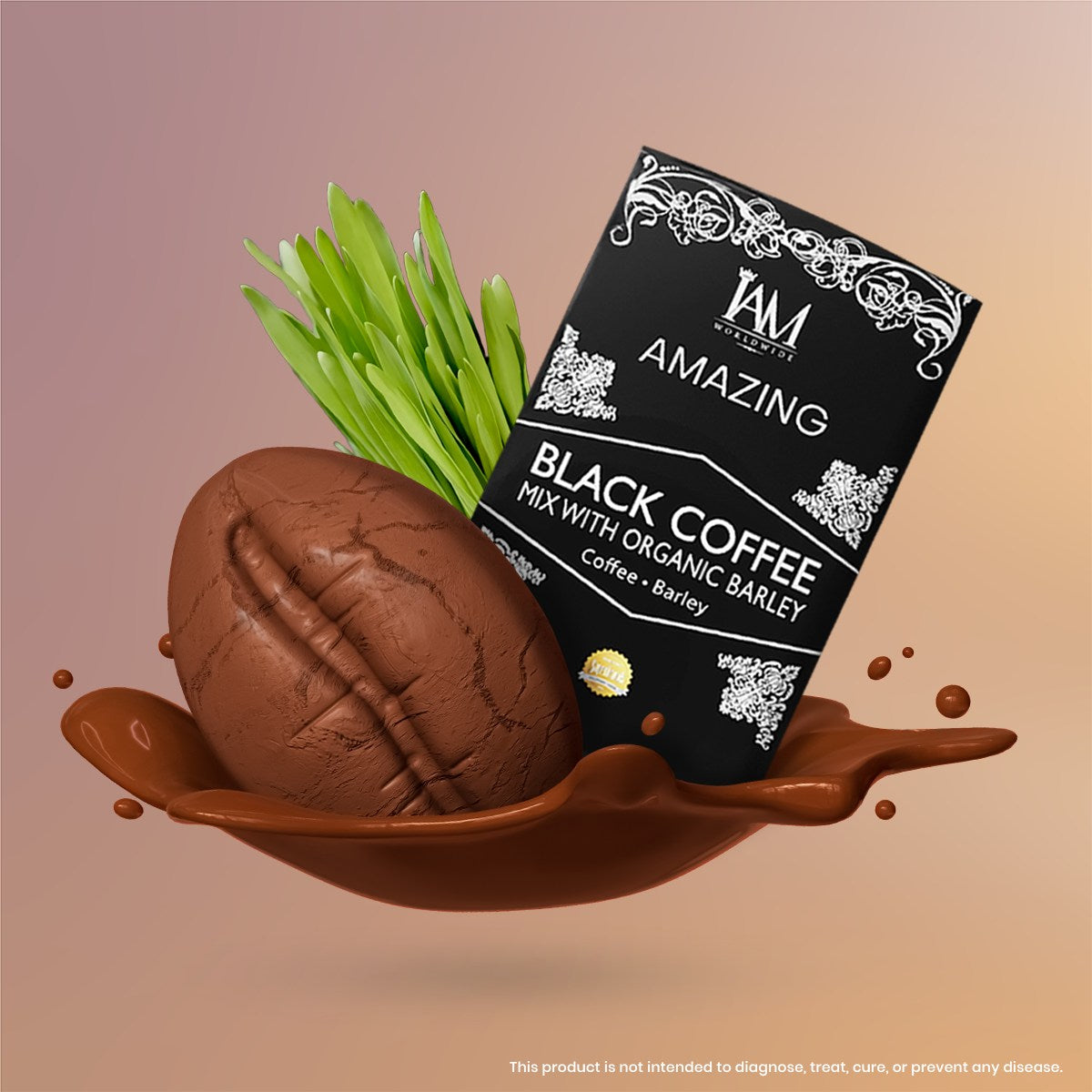 Amazing Black Coffee Mix with Organic Barley | 1 Box | 10 Sachets | COD