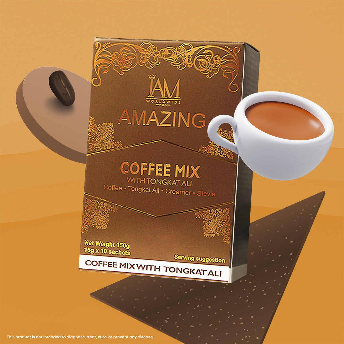 Amazing Coffee Mix with Tongkat-Ali | 1 Box | 10 Sachets | Cash on Delivery