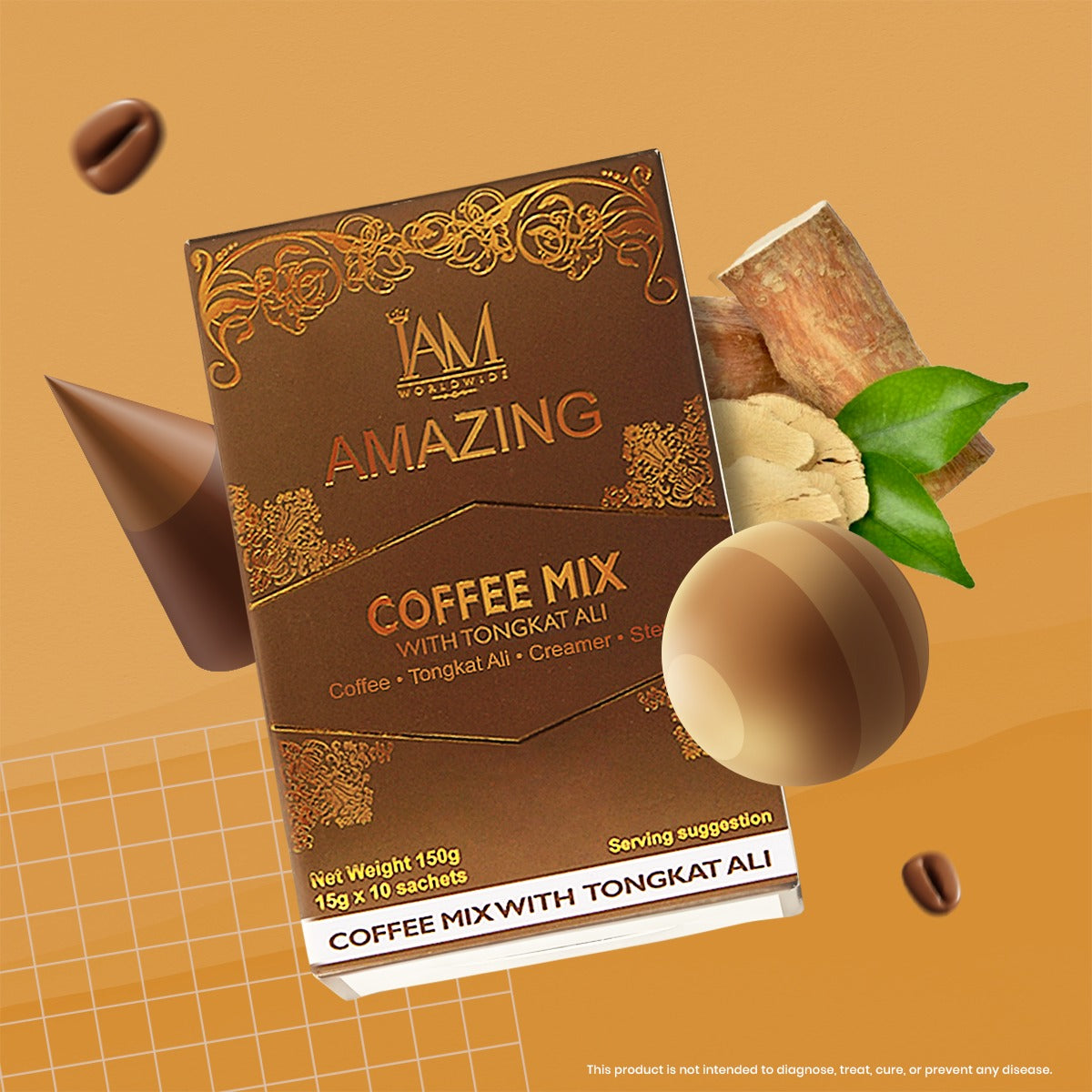 Amazing Coffee Mix with Tongkat-Ali | 1 Box | 10 Sachets | Cash on Delivery