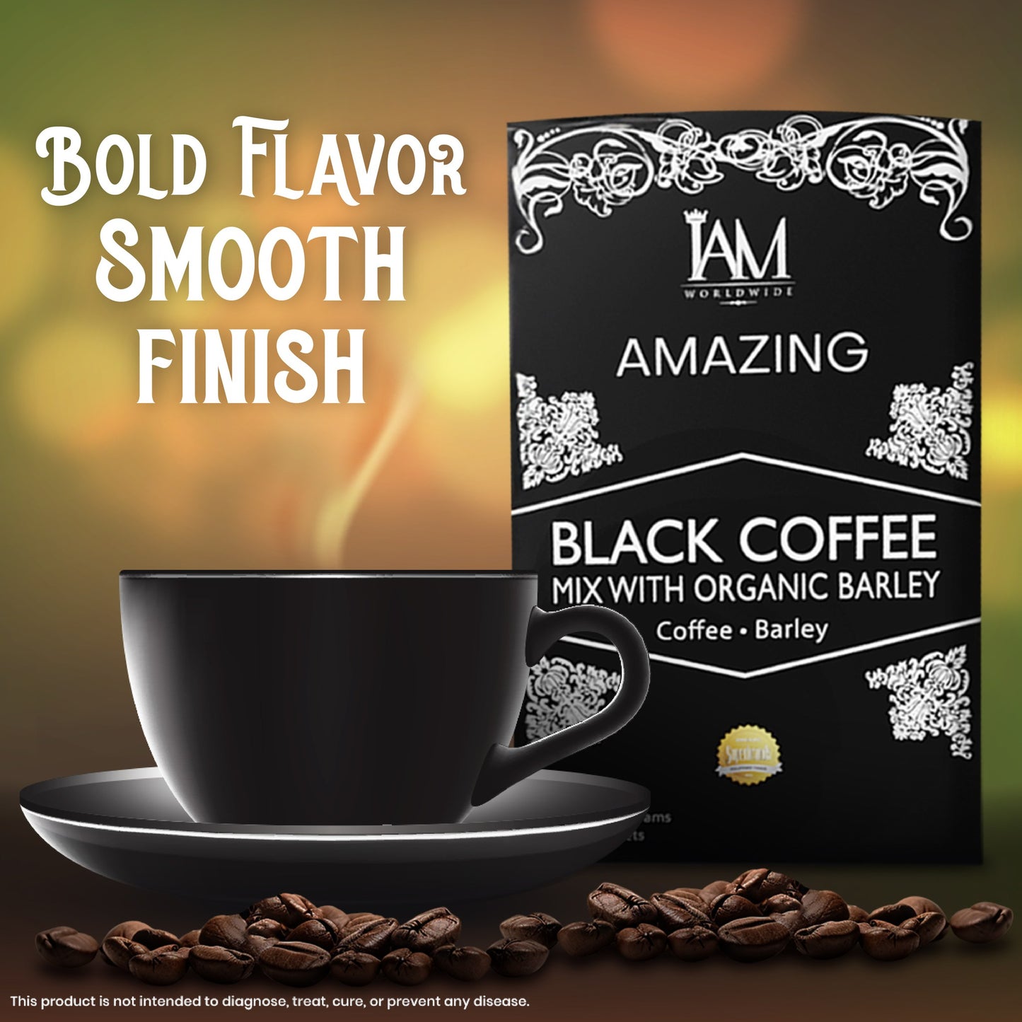 Amazing Black Coffee Mix with Organic Barley | 1 Box | 10 Sachets | COD